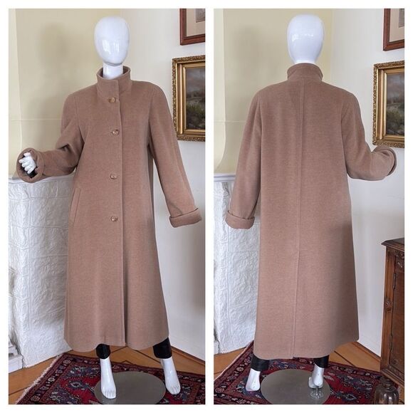 Marcona Angora & Wool Full Length Camel Coat - Picture 1 of 14